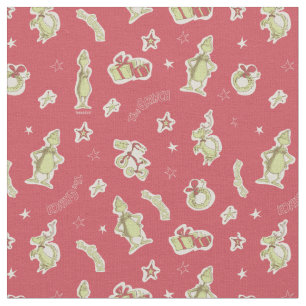 Tela Dr. Seuss   El Grinch   Patrón de Navidades rojos