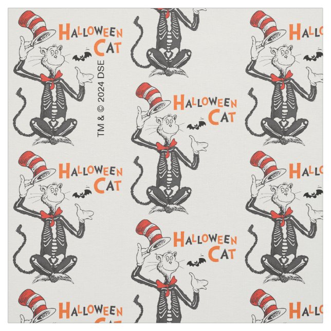 Tela Dr. Seuss | Gato con sombrero de Halloween (Retal)