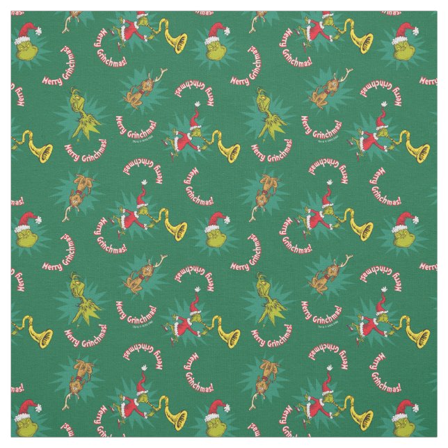 Tela Dr. Seuss | Grinch | Patrón de Merry Grinchmas (Retal)