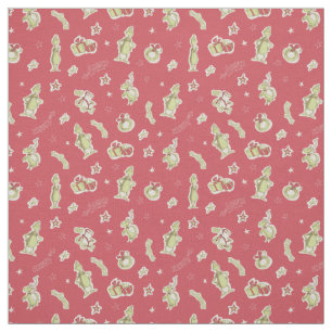 Tela Dr. Seuss   Grinch   Patrón de Navidades rojos