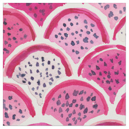 Tela DRAGON SCALES Dragon rosa Fruta patrón de vieira