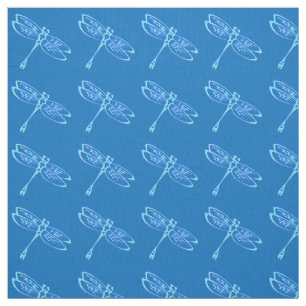 Tela Dragonflies, azul pálido sobre el azul del denim