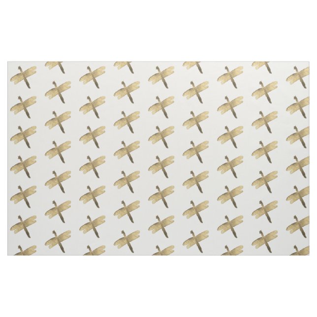 Tela Dragonflies Gold ("Cuarto gordo" (fat quarter))