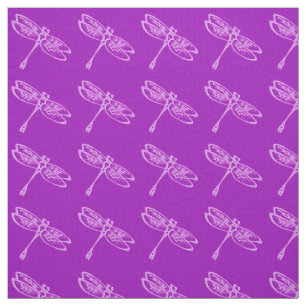 Tela Dragonflies, orquídea pálida sobre púrpura profund