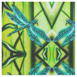 Tela Dragonfly Abstract Fabric