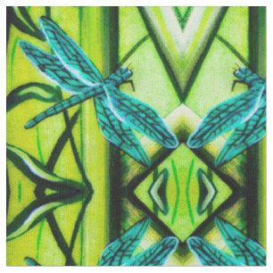 Tela Dragonfly Abstract Fabric
