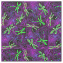 Dragonismo verde limón en rosa caliente y morado