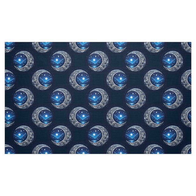 Tela Dreamy Crescent Moon ("Cuarto gordo" (fat quarter))