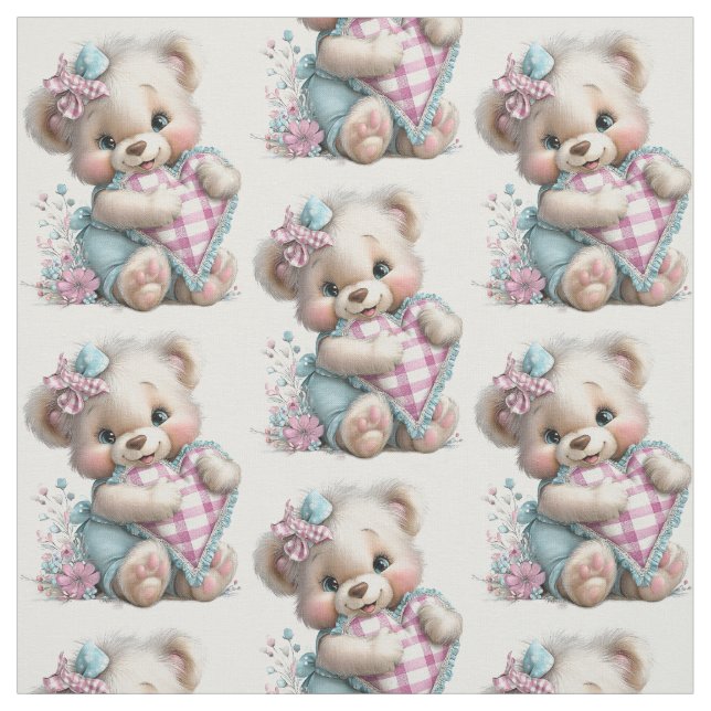 Tela Ducha de bebé de osito de peluche (Retal)