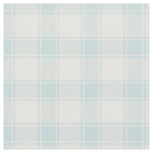 Tela Duck Egg Blue & White Buffalo Plaid (De cerca)