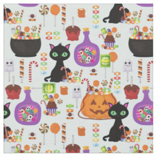 Tela dulces de halloween gato negro dulces manzanas car