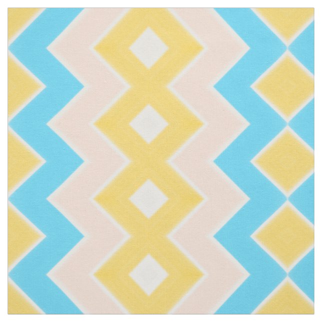 Tela Durazno dorado, turquesa y amarillo (Retal)