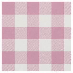 Tela Dusty Rosa y White Gingham Plaid