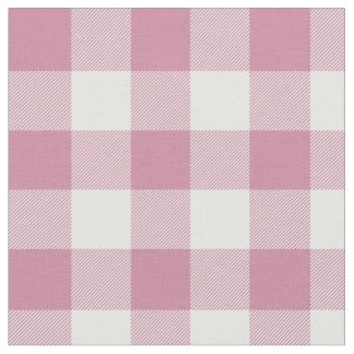 Tela Dusty Rosa y White Gingham Plaid