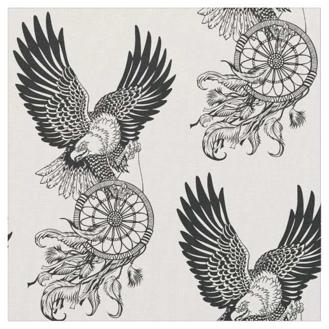 Tela Eagle con nativos norteamericanos dreamcatcher (De cerca)