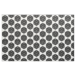 Tela Ebony D20 Dice Fabric