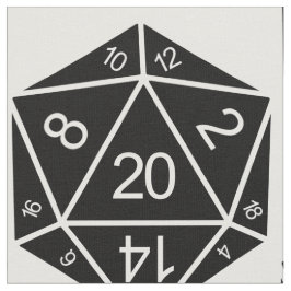 Tela Ebony D20 Dice Fabric