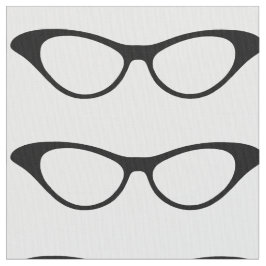 Tela Ebony Girly Geek Glasses Fabric