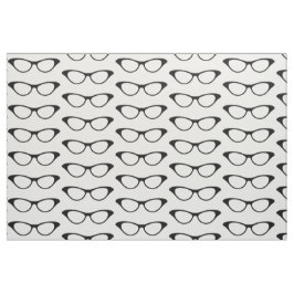 Tela Ebony Girly Geek Glasses Fabric