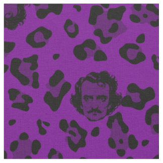 Tela Edgar Allan Poe de Halloween morado estampado de l