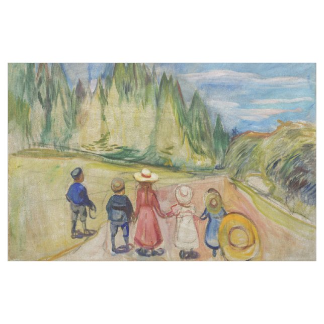 Tela Edvard Munch - El bosque de cuento de hadas (Yarda)