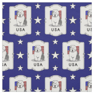 Tela EEUU Bandera Americana Vieja Oveja Inglesa (Gris 1