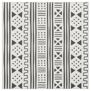 Tela El africano blanco MudCloth del negro el   inspir