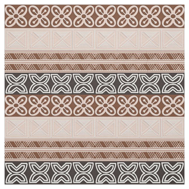 Tela El africano étnico raya los símbolos de Adinkra (Retal)