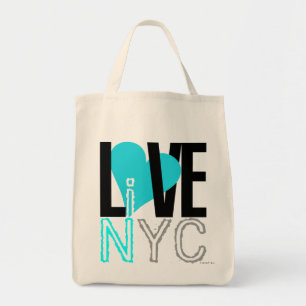 Tela El amor NYC vive en azul del bolso de NYC