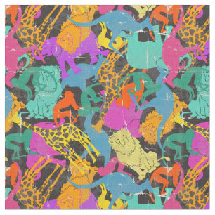 Tela El animal retro siluetea el modelo