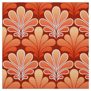 Tela El art déco Shell modela, mandarina