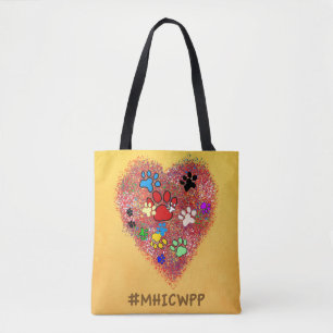 Tela El bolso de tote mi corazón se cubre con las