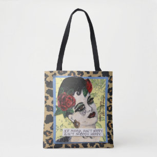TELA EL BOLSO DE TOTE SI LA MAMÁ NO ES FELIZ, NO ES