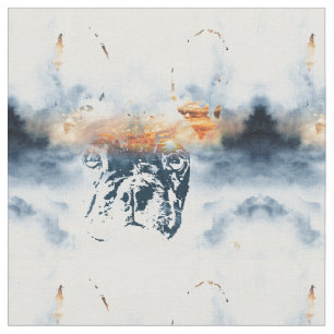 Tela El bulldog francés y el paisaje combinan el dise