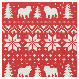 Tela El bulldog siluetea el modelo del suéter del