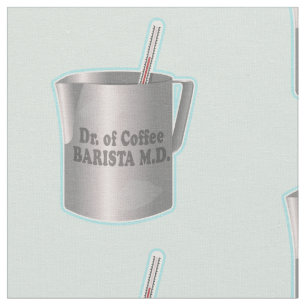 Tela El café de Barista haciendo médico gracioso