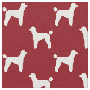 Tela El caniche estándar siluetea el modelo rojo y
