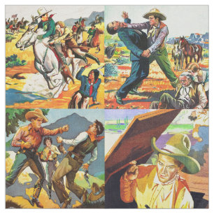 Tela El cartel de película occidental de los vaqueros