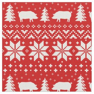 Tela El cerdo siluetea el modelo del navidad