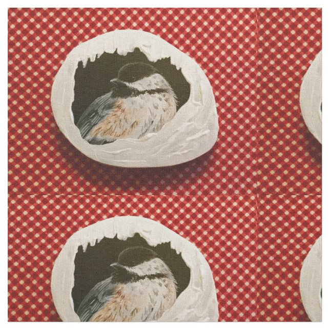 Tela El chickadee de cheques (De cerca)