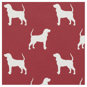 Tela El Coonhound negro y del moreno siluetea rojo del