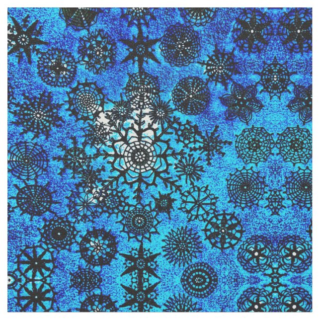 Tela El copo de nieve Aqua de Lillian (De cerca)