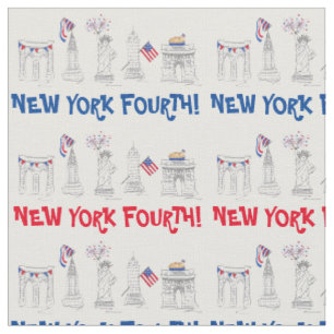 Tela ¡El cuarto de Nueva York! Fuegos artificiales Patr