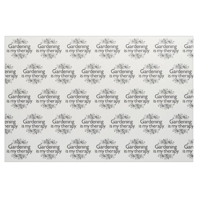 Tela El cultivar un huerto es mi terapia ("Cuarto gordo" (fat quarter))