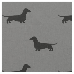 Tela El Dachshund siluetea el modelo gris y negro