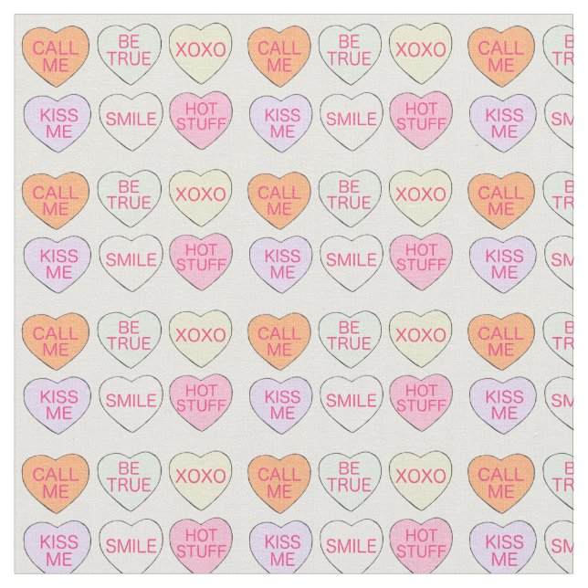 Tela El día de San Valentín Pastel Candy Conversation H (De cerca)