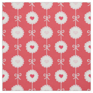 Tela El día de San Valentín Preppy Hearts