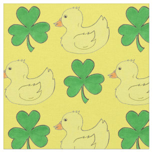 Tela El Duck de Suerte St. Patrick's Day Rubber Shamroc