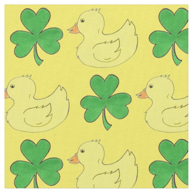 Tela El Duck de Suerte St. Patrick's Day Rubber Shamroc (De cerca)