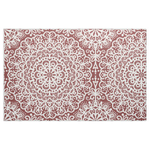 Tela El encaje blanco de Mandala bohemia en tono de joy